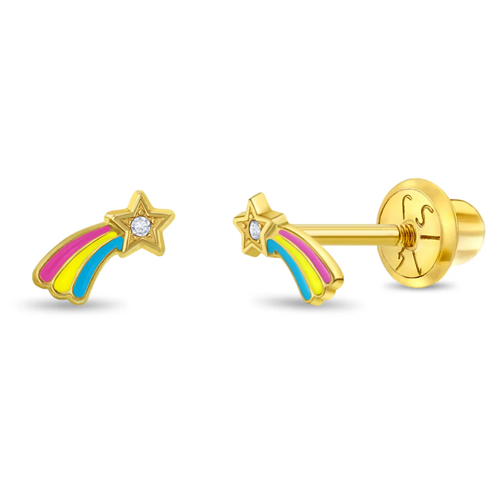 Colorful Shooting Star Kids Earrings - SHOPKURY.COM