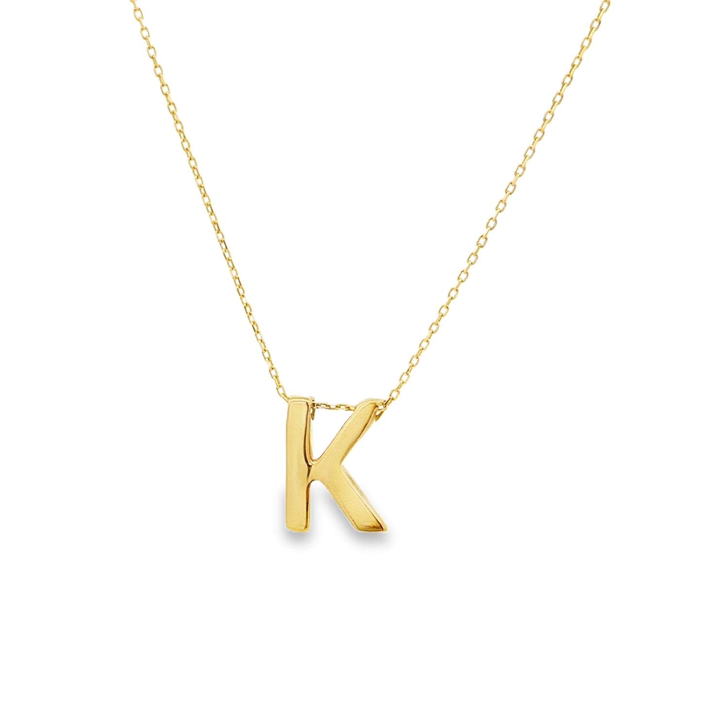 Gold K Initial Necklace - SHOPKURY.COM