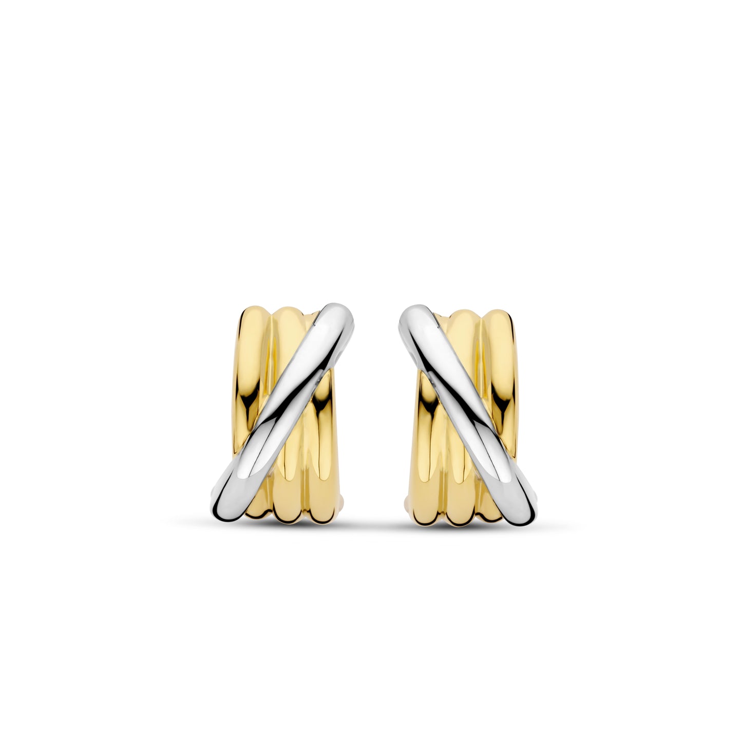 Entwined Two Tone Earrings - SHOPKURY.COM