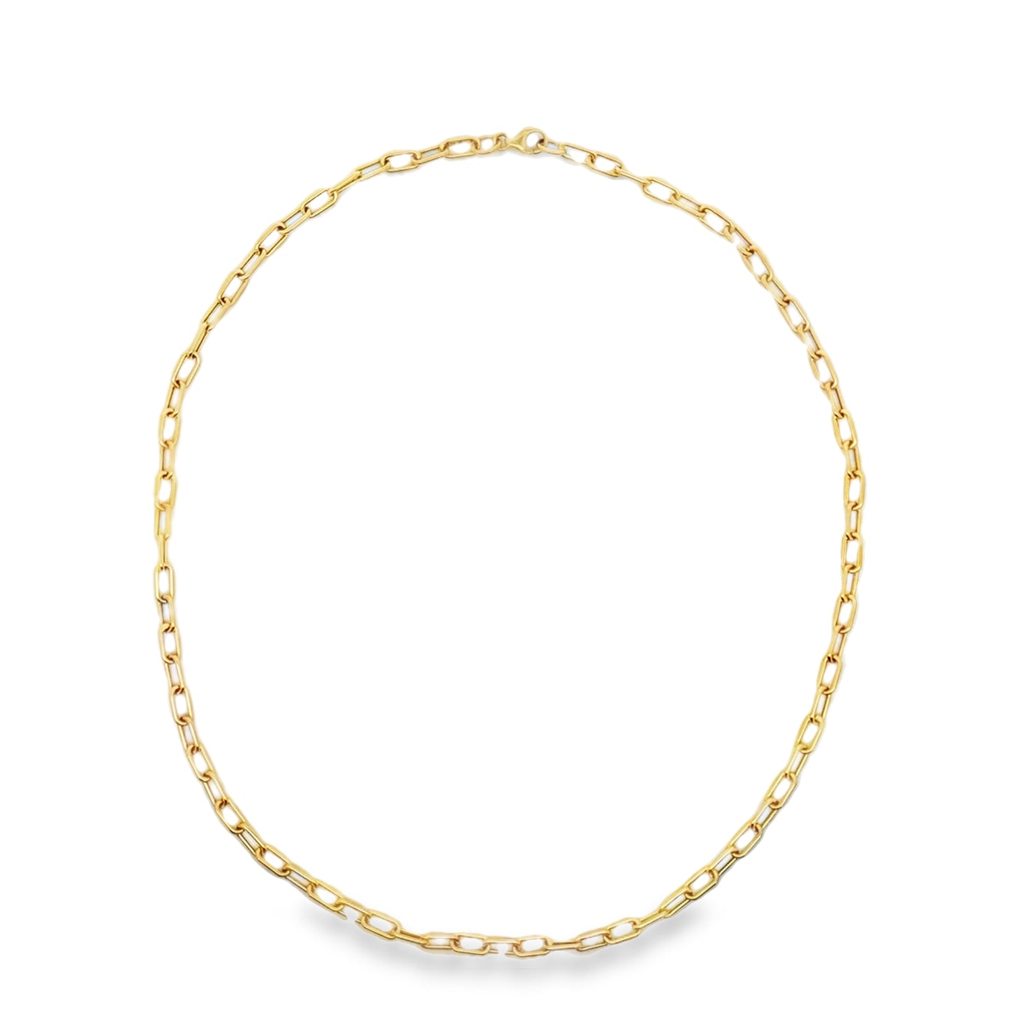 Paperclip Hollow 8X3.5MM Chain - 18 inches - SHOPKURY.COM