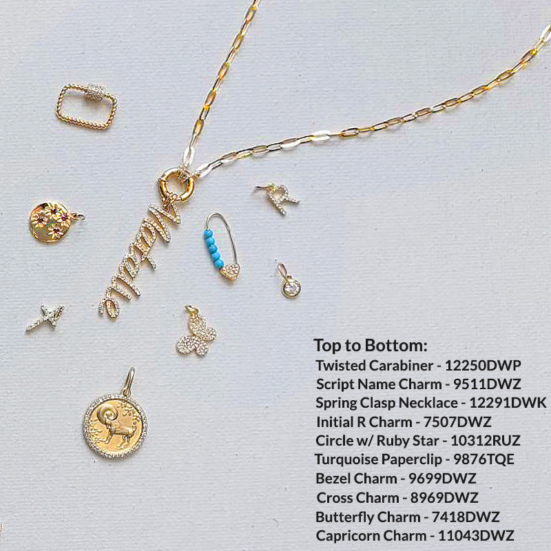 Paperclip Chain with Charm Carrier that opens - SHOPKURY.COM