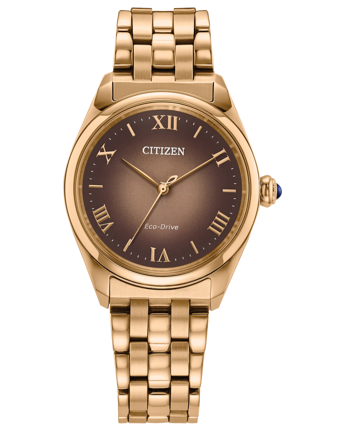L Classic Gradient Brown Dial and Rose Gold 33mm Watch by CITIZEN
