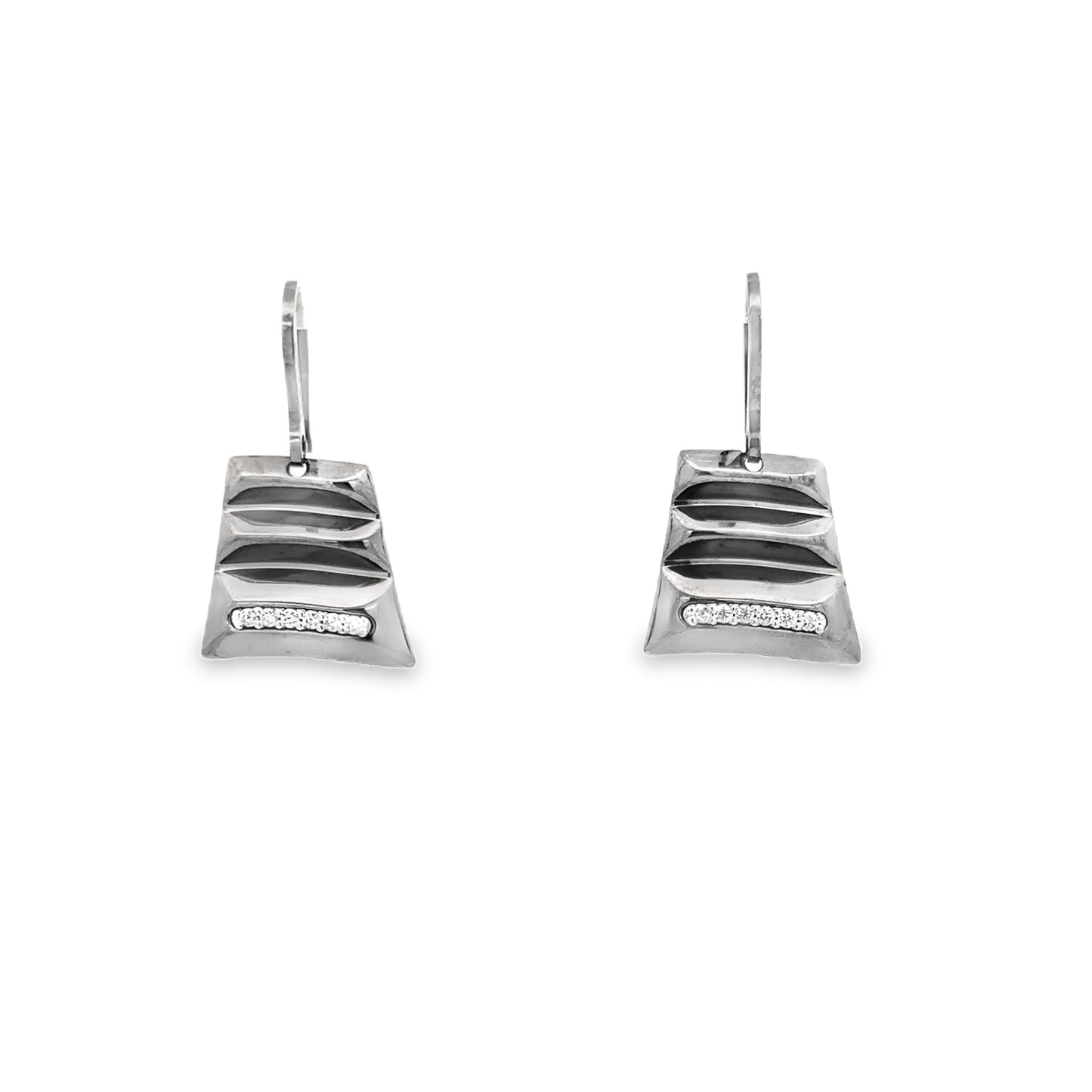 Sahara Diamond Black Rhodium Earrings - SHOPKURY.COM