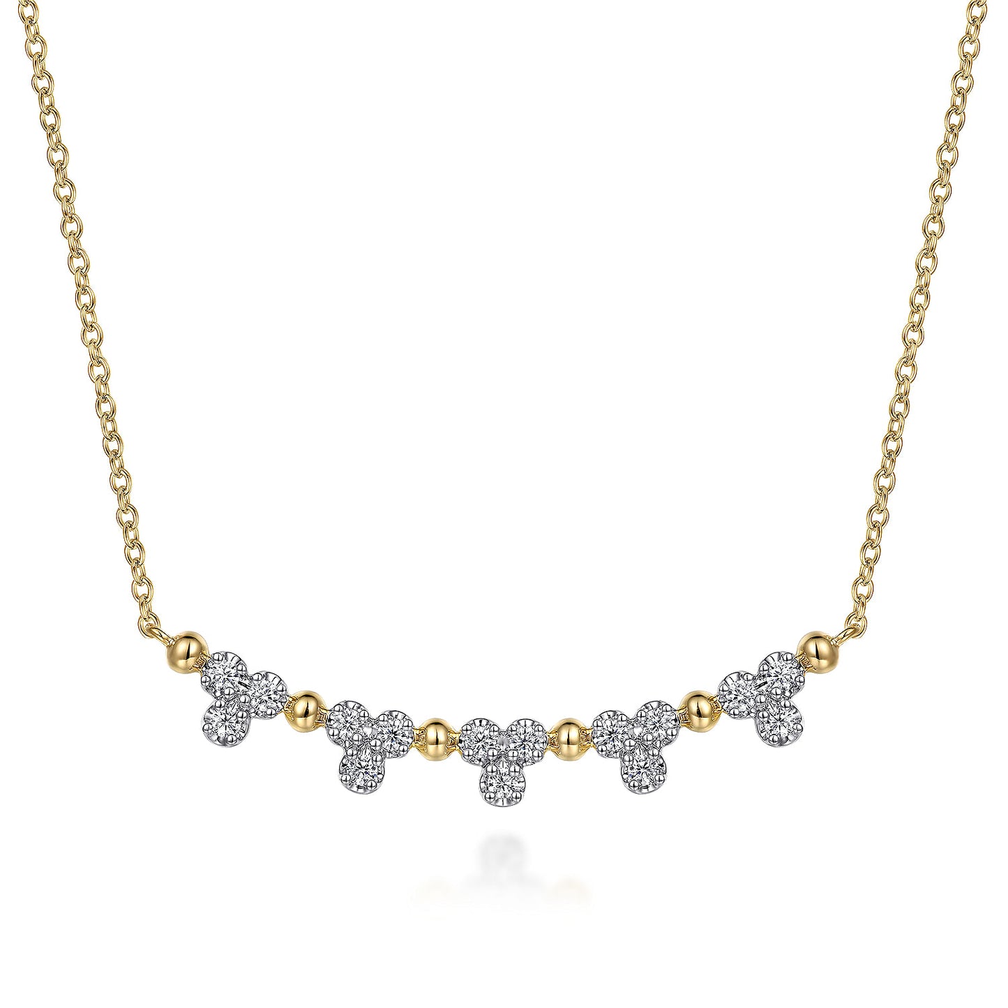 Intricate Smile Bar Diamonds Necklace - SHOPKURY.COM