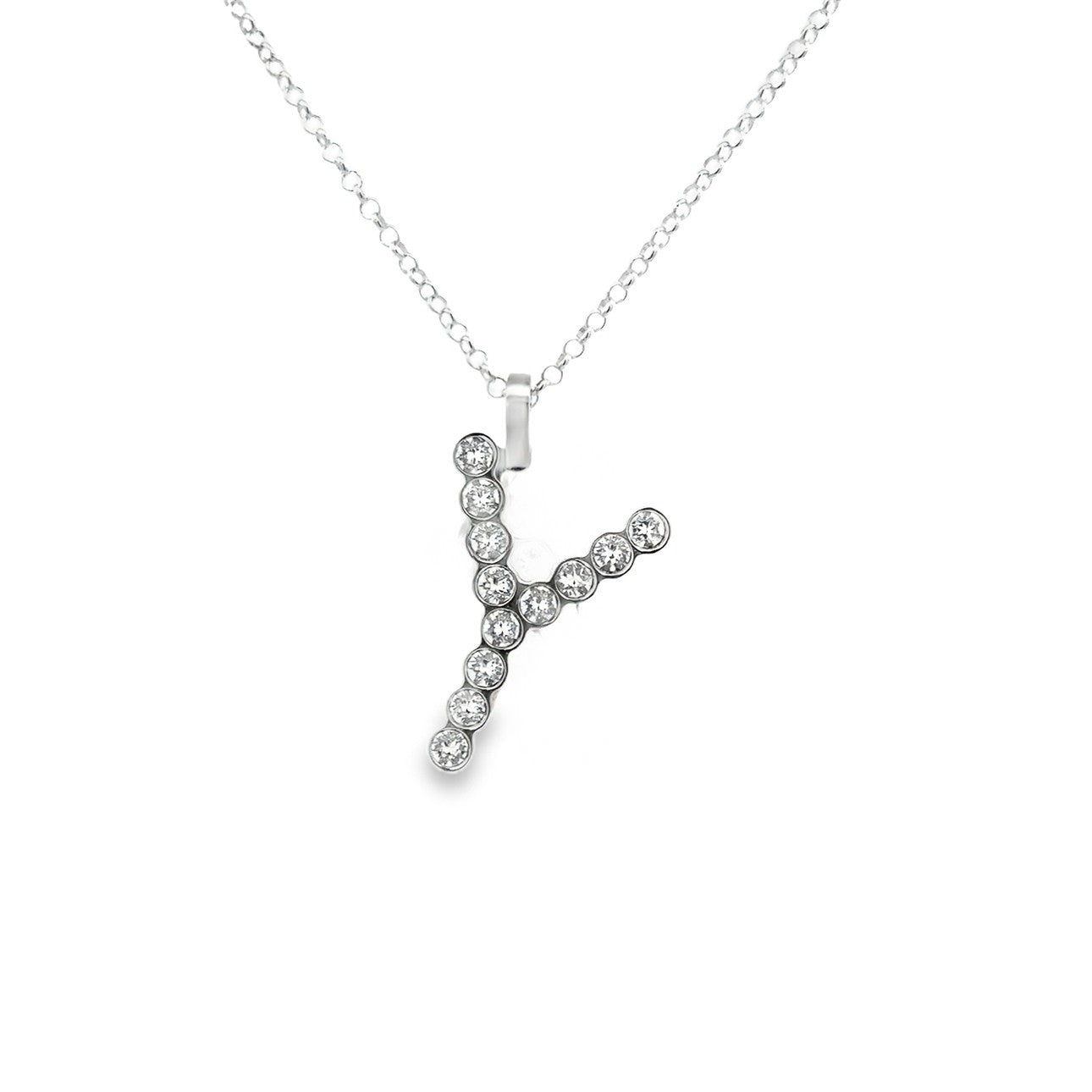 Initial Y Pendant with Swarovski Elements - SHOPKURY.COM