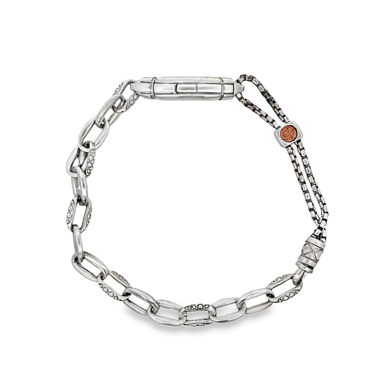Oval Link Silver Bracelet - SHOPKURY.COM