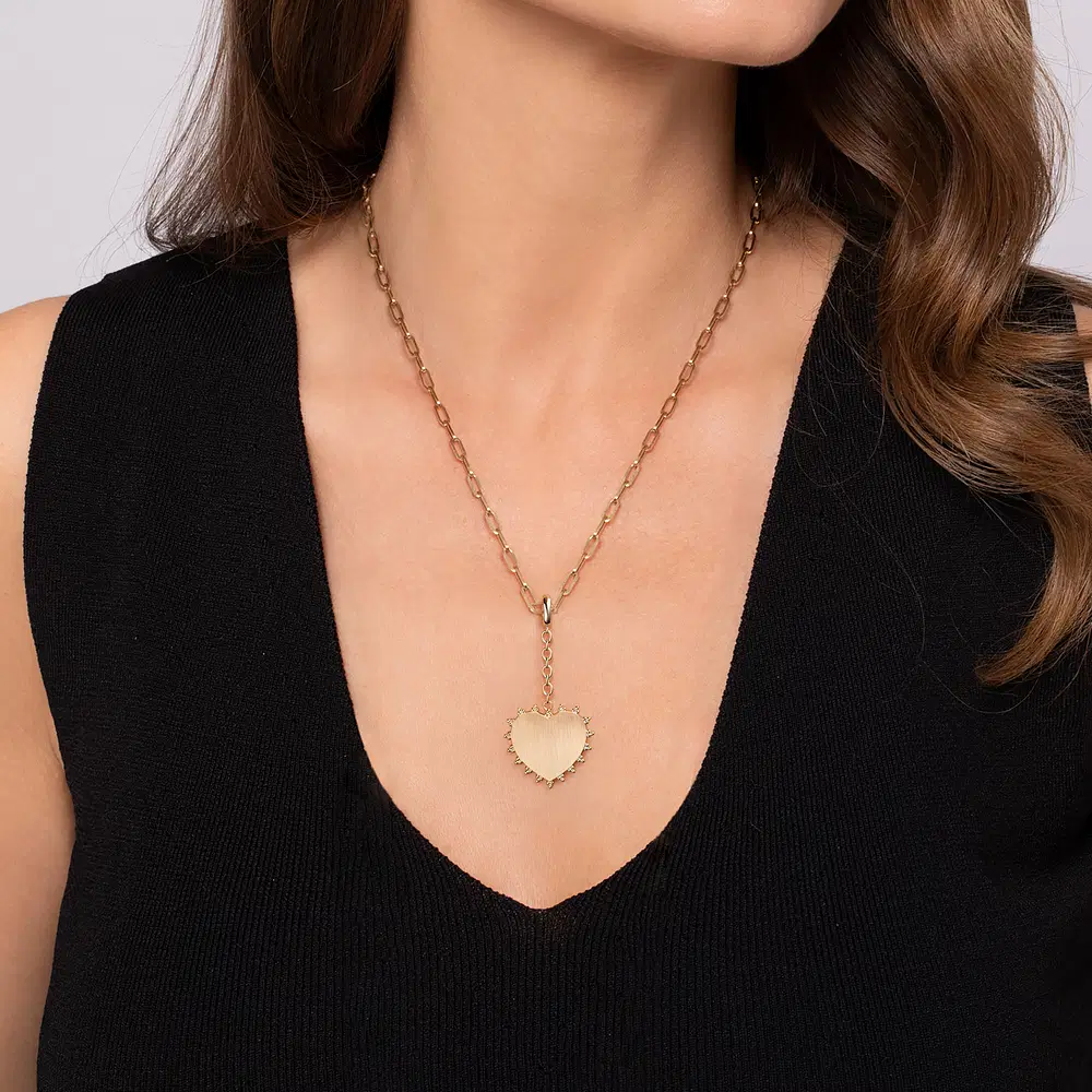 Brushed Heart 24MM Pendant - SHOPKURY.COM