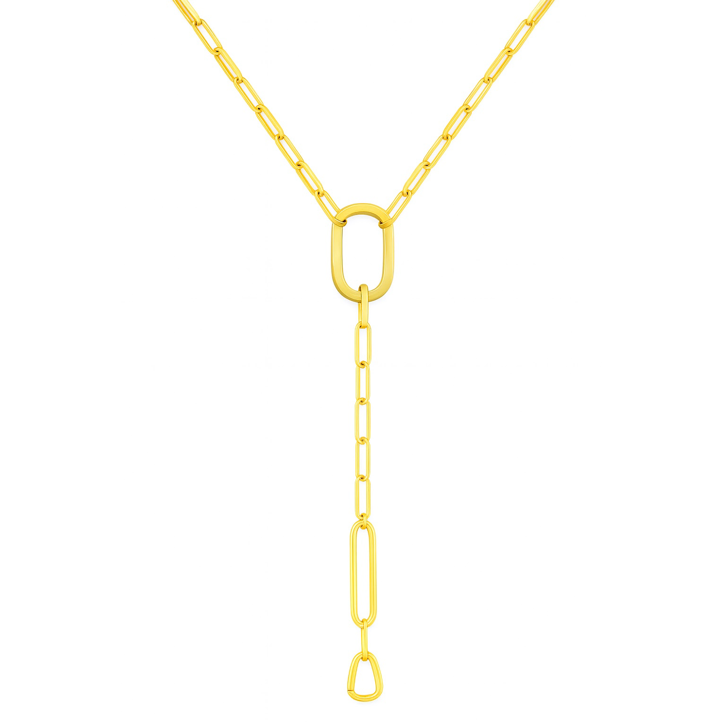 Paperclip Lariat Necklace - SHOPKURY.COM