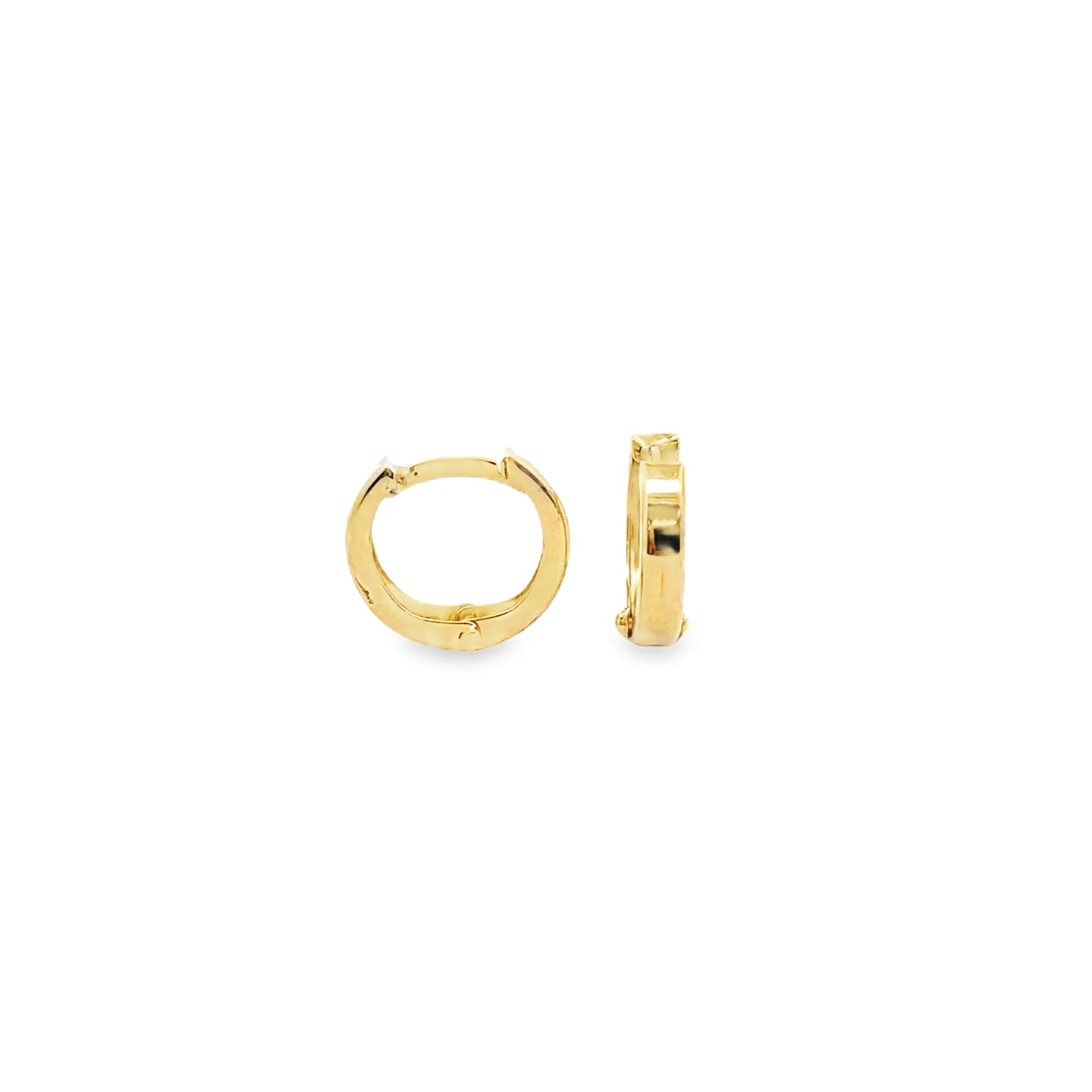 Flat Gold Huggie Earrings - SHOPKURY.COM