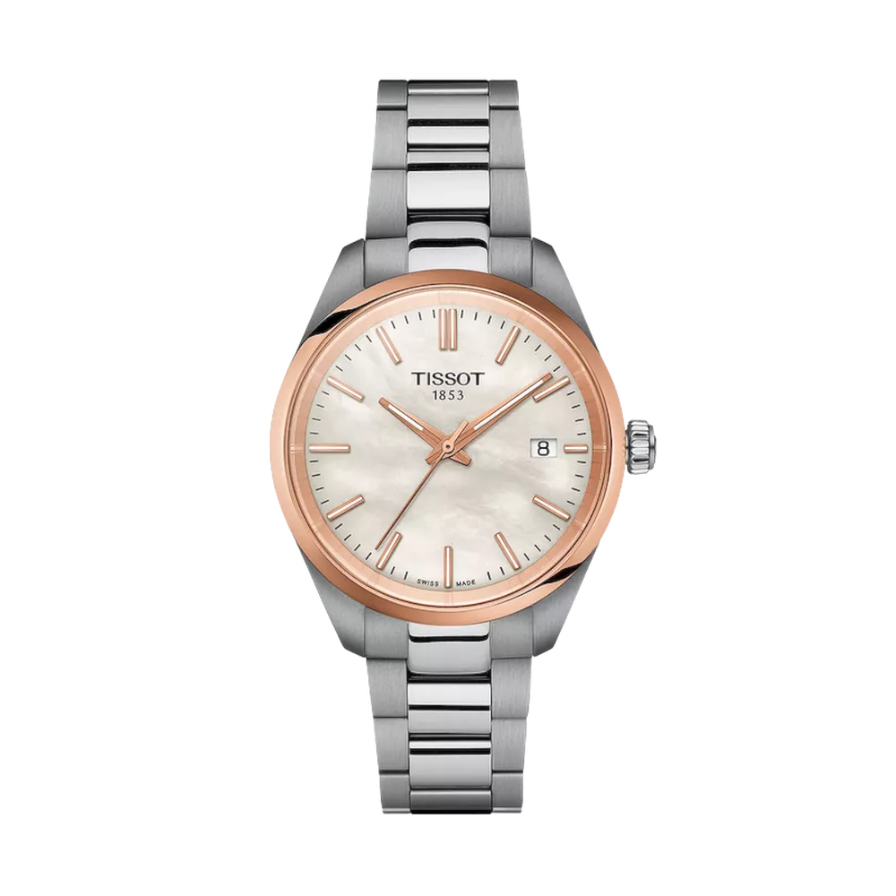 PR 100 Steel and Rose, Mother Pearl 34MM Watch - SHOPKURY.COM