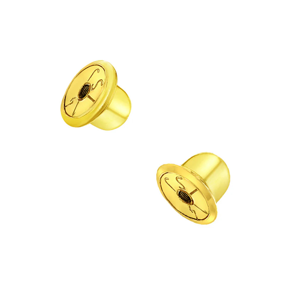 Yellow Gold In Season Replacement Screw Backs - SHOPKURY.COM