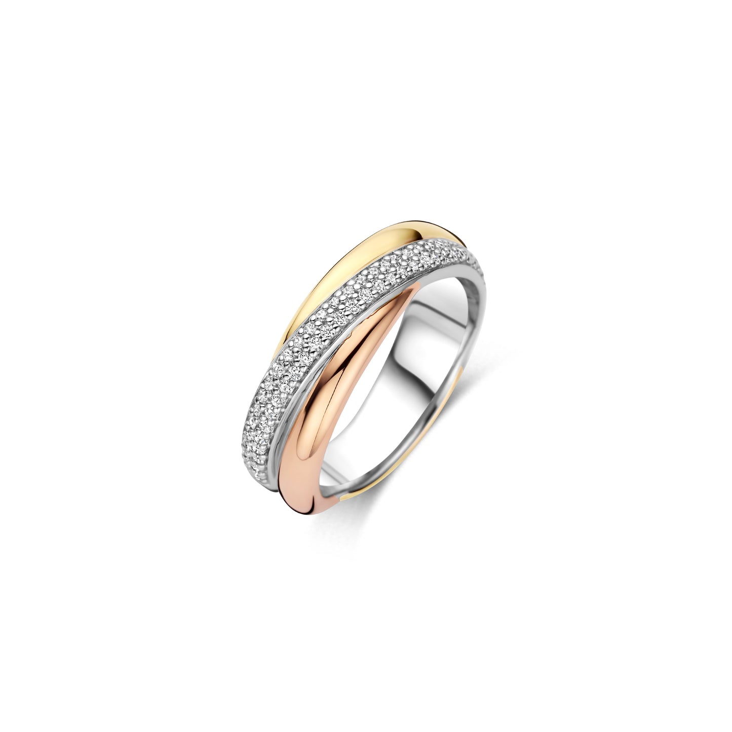 Trinity Three Tone Thin Ring - SHOPKURY.COM
