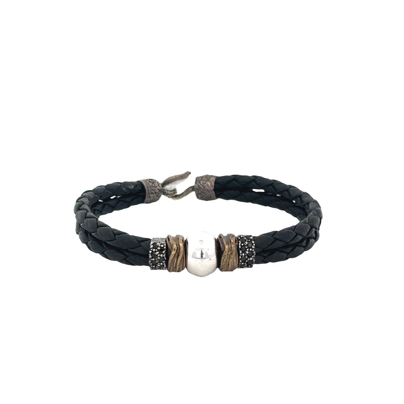 Double Braided Leather Bracelet - SHOPKURY.COM