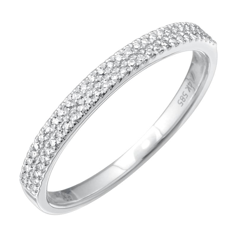 Two Diamond Lines Ring by KURY COLLECTION