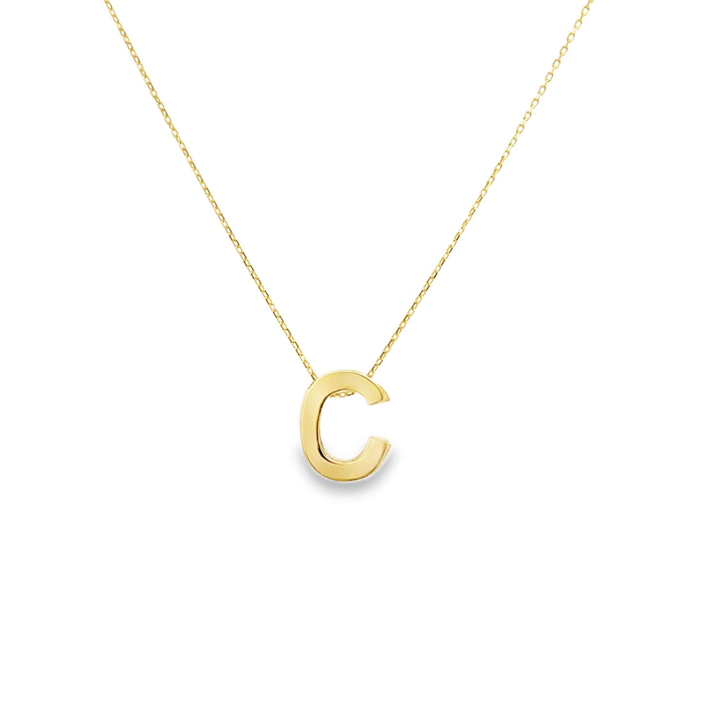 Gold C Initial Necklace - SHOPKURY.COM