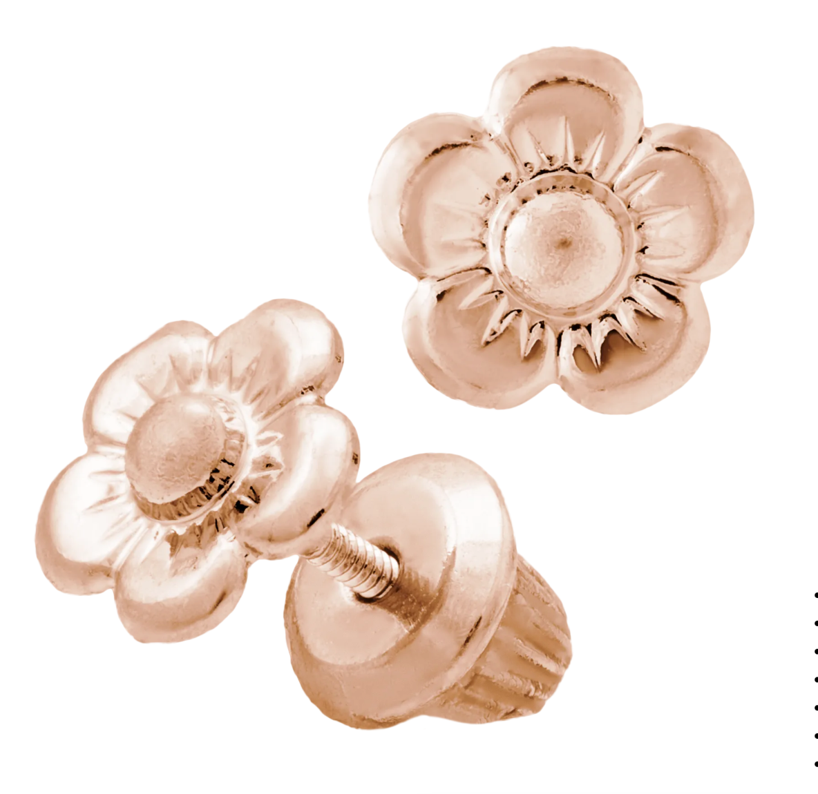 Rose Flower Studs by KIDDIE 4 KIDS