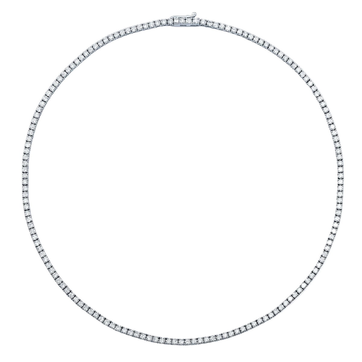 7.50CT Round Lab Diamonds Tennis Necklace in White Gold by LAB DIAMONDS