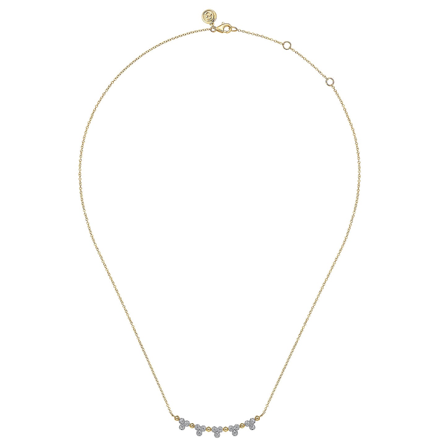 Intricate Smile Bar Diamonds Necklace - SHOPKURY.COM