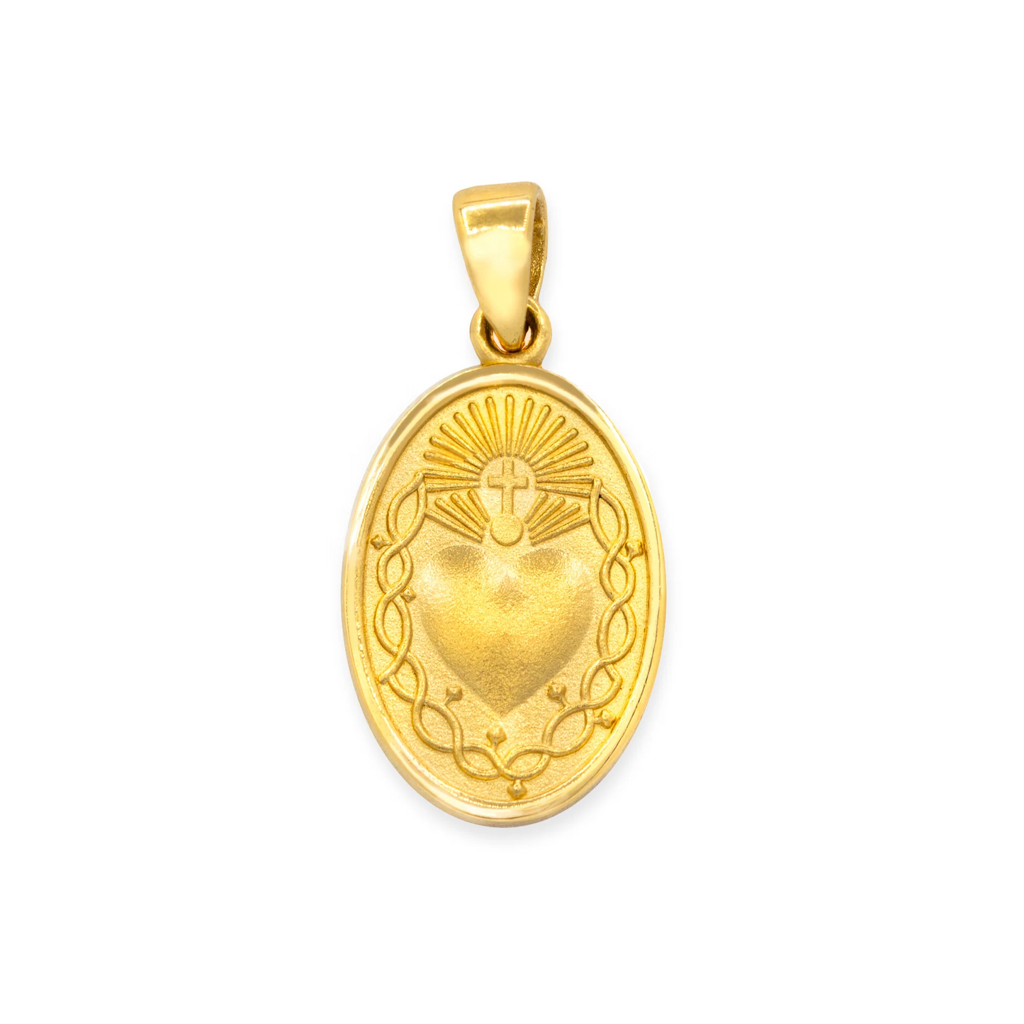 Sacred Heart of Jesus Oval 15MM Pendant - SHOPKURY.COM