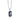 Sodalite Steel Dog Tag Necklace