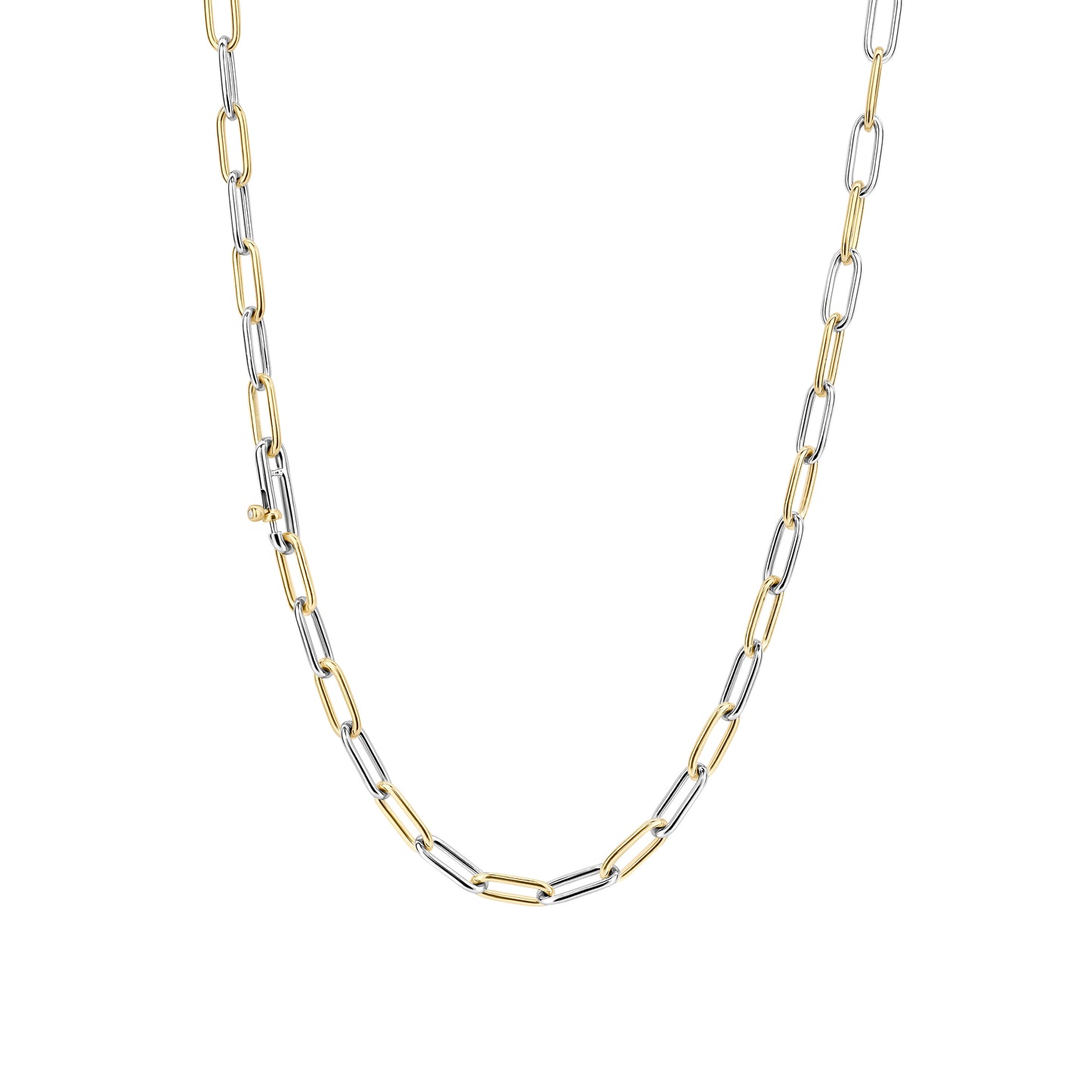 Paperclip Two Tone Necklace - SHOPKURY.COM