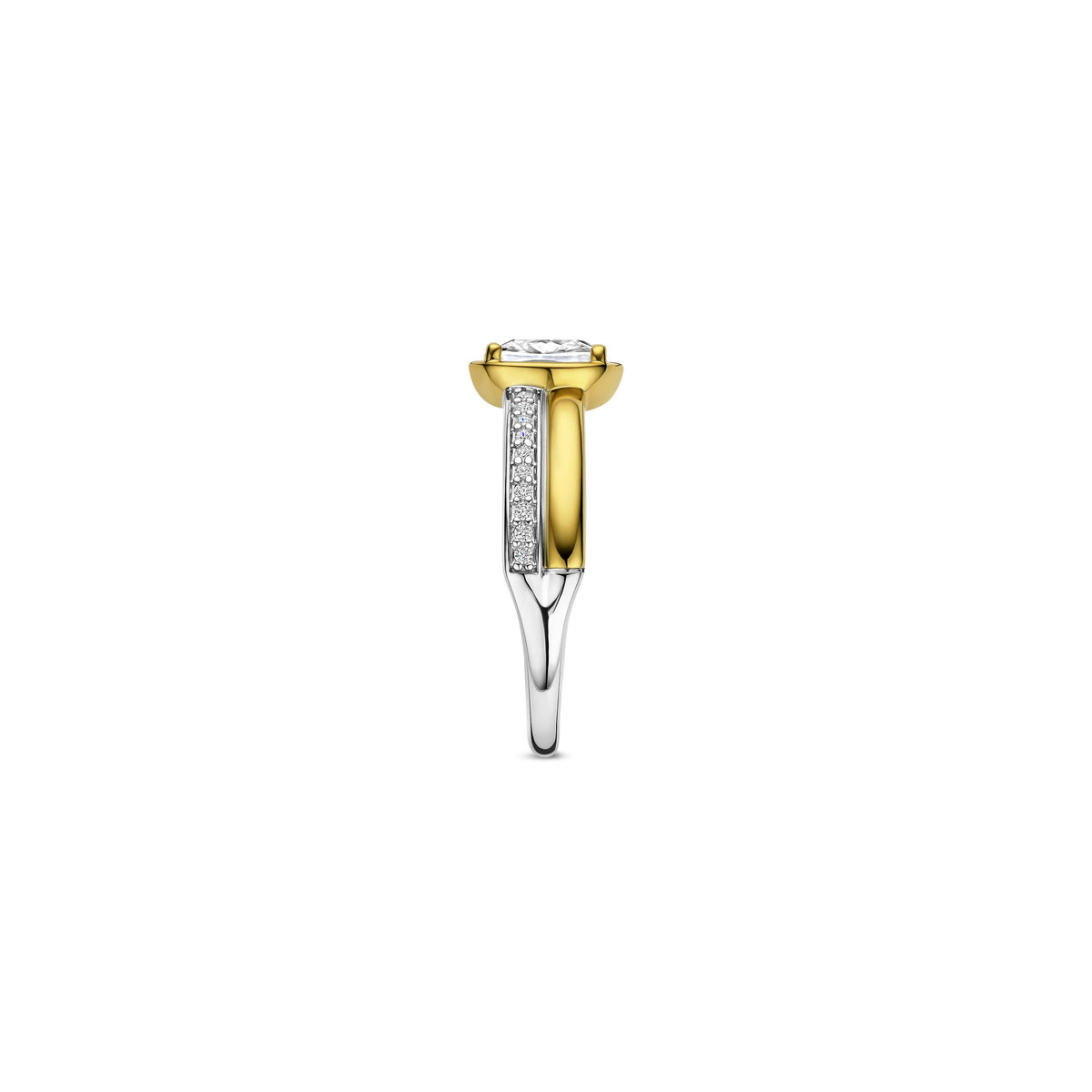 Cushion Zirconia Stack Ring by TI SENTO