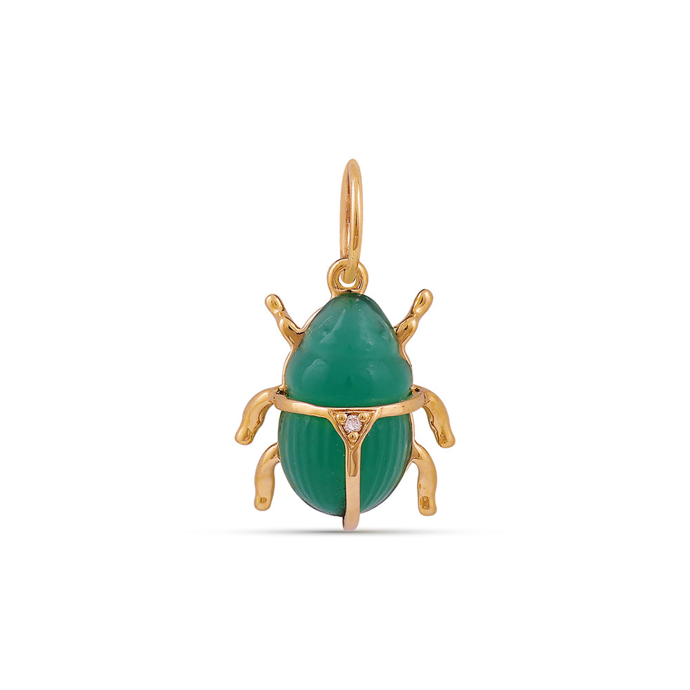 Green Onyx Scarab Pendant - SHOPKURY.COM