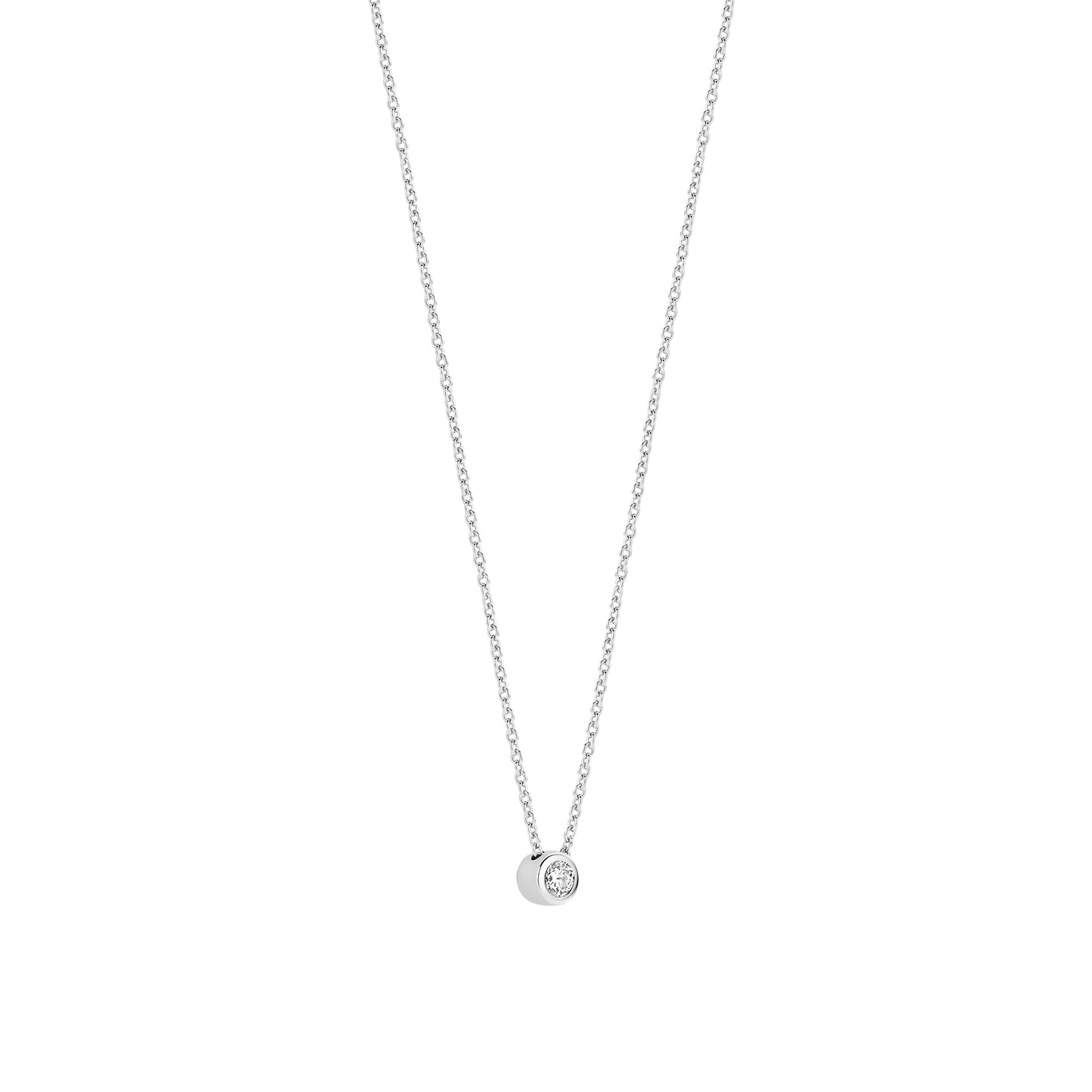 Solitaire Dot Silver Necklace by TI SENTO