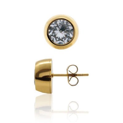 Half Ball CZ Stud Earrings by Kury - Available at SHOPKURY.COM. Free Shipping on orders over $200. Trusted jewelers since 1965, from San Juan, Puerto Rico.