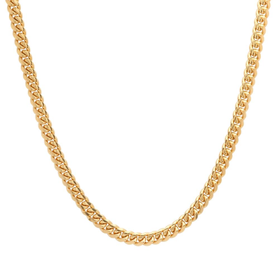 Cuban Solid 4MM Link Chain by Kury - Available at SHOPKURY.COM. Free Shipping on orders over $200. Trusted jewelers since 1965, from San Juan, Puerto Rico.