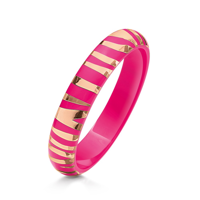 Pink Zebra Bangle by Folli Follie - Available at SHOPKURY.COM. Free Shipping on orders over $200. Trusted jewelers since 1965, from San Juan, Puerto Rico.
