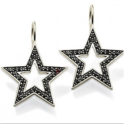 Black Star Earrings by Thomas Sabo - Available at SHOPKURY.COM. Free Shipping on orders over $200. Trusted jewelers since 1965, from San Juan, Puerto Rico.