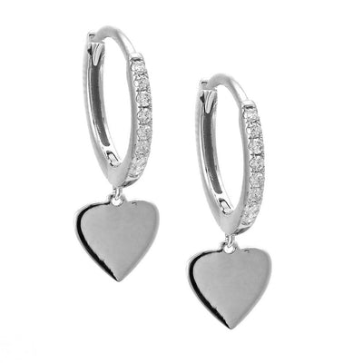Huggie Diamonds and Heart Earrings - SHOPKURY.COM