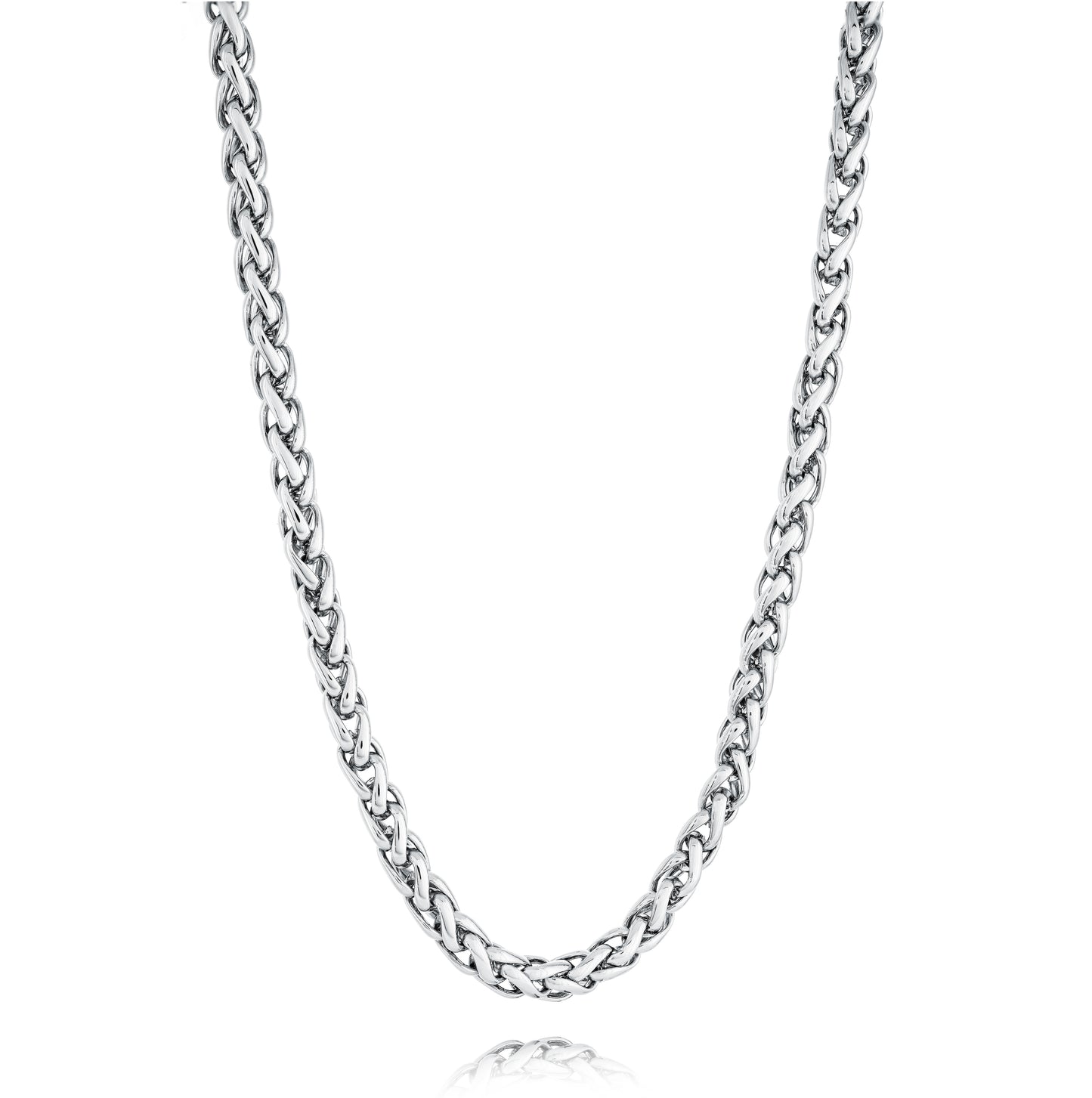 5mm Wheat Steel Chain by Italgem - Available at SHOPKURY.COM. Free Shipping on orders over $200. Trusted jewelers since 1965, from San Juan, Puerto Rico.