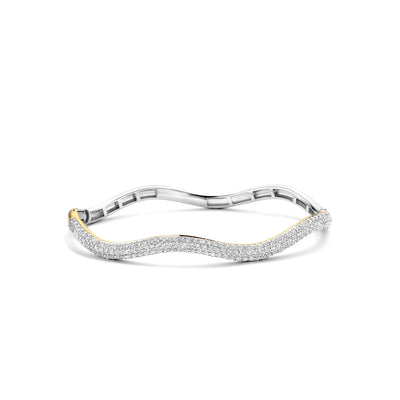 Wave Pave Bracelet by Ti Sento - Available at SHOPKURY.COM. Free Shipping on orders over $200. Trusted jewelers since 1965, from San Juan, Puerto Rico.