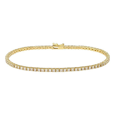 1.65ct Diamond Tennis Bracelet Yellow 14K Gold by Kury - Available at SHOPKURY.COM. Free Shipping on orders over $200. Trusted jewelers since 1965, from San Juan, Puerto Rico.