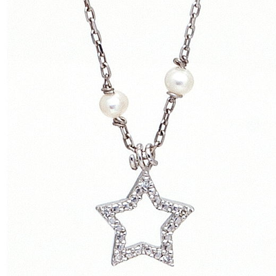 Star Pearl Necklace by Kury - Available at SHOPKURY.COM. Free Shipping on orders over $200. Trusted jewelers since 1965, from San Juan, Puerto Rico.
