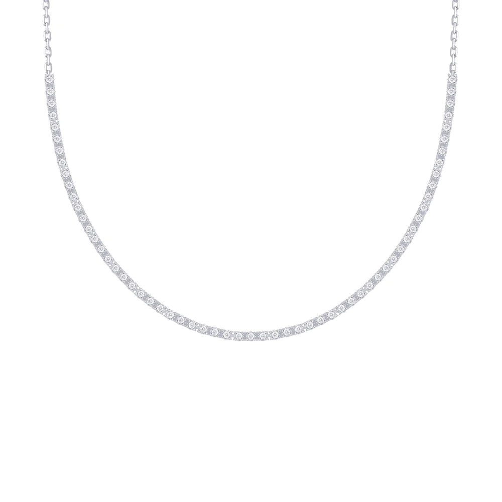 Half Tennis Diamond necklace by Kury - Available at SHOPKURY.COM. Free Shipping on orders over $200. Trusted jewelers since 1965, from San Juan, Puerto Rico.