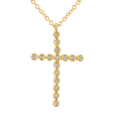 Bezel Diamond Cross Necklace by Kury - Available at SHOPKURY.COM. Free Shipping on orders over $200. Trusted jewelers since 1965, from San Juan, Puerto Rico.