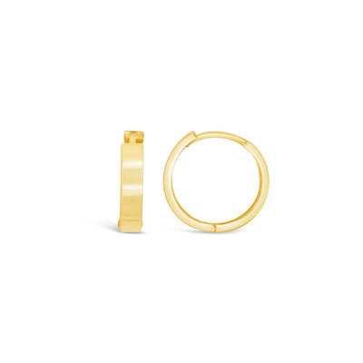 13.5MM Polished 14K Gold Huggie Earrings by Kury - Available at SHOPKURY.COM. Free Shipping on orders over $200. Trusted jewelers since 1965, from San Juan, Puerto Rico.