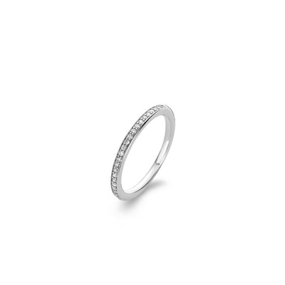Half Eternity Clear Ring by Ti Sento - Available at SHOPKURY.COM. Free Shipping on orders over $200. Trusted jewelers since 1965, from San Juan, Puerto Rico.