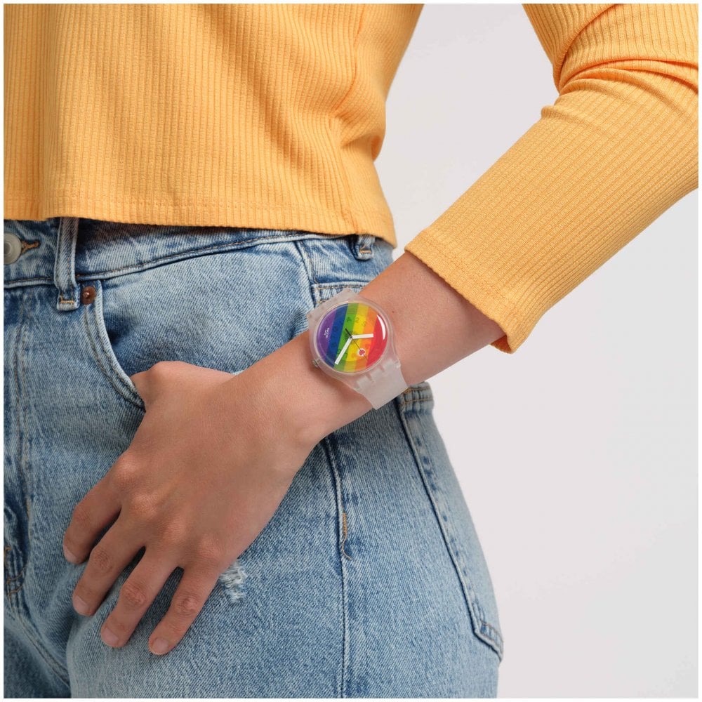 Stripe Fierce by Swatch - Available at SHOPKURY.COM. Free Shipping on orders over $200. Trusted jewelers since 1965, from San Juan, Puerto Rico.