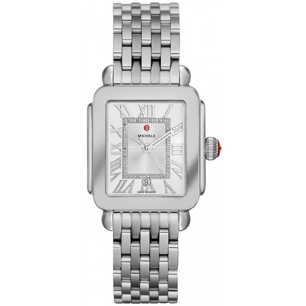 Deco Madison Mid Steel Watch by MICHELE - Available at SHOPKURY.COM. Free Shipping on orders over $200. Trusted jewelers since 1965, from San Juan, Puerto Rico.