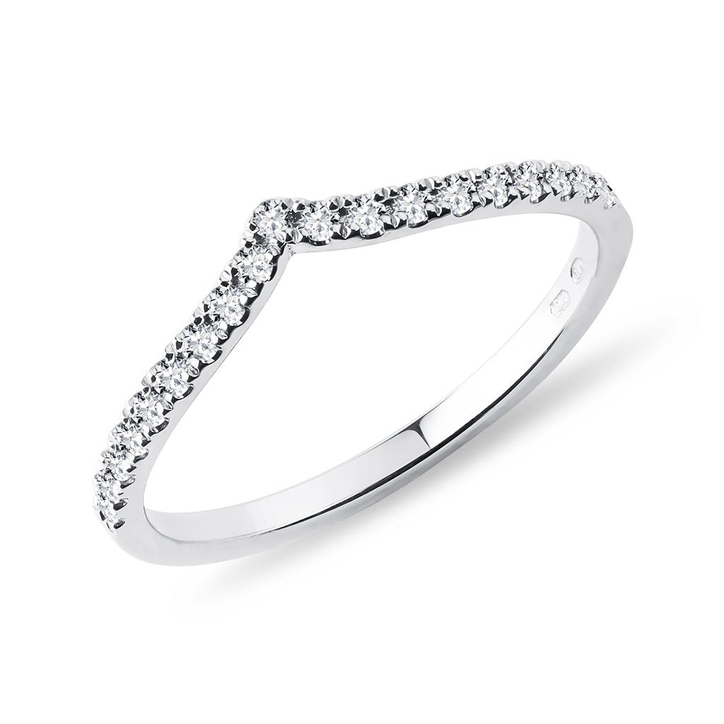 V Curve Thin .09ct Diamond Ring by Kury Bridal - Available at SHOPKURY.COM. Free Shipping on orders over $200. Trusted jewelers since 1965, from San Juan, Puerto Rico.