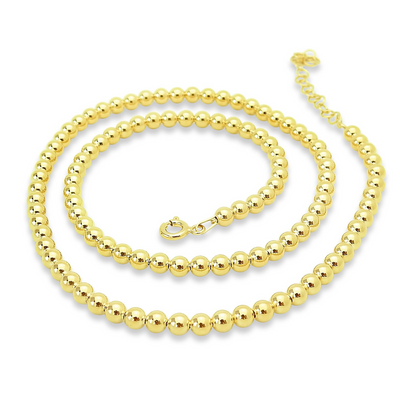 Chunky Ball Golden Necklace by Kury - Available at SHOPKURY.COM. Free Shipping on orders over $200. Trusted jewelers since 1965, from San Juan, Puerto Rico.
