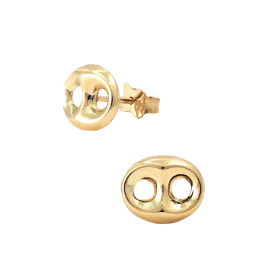 7.5MM Puffed MAariner Link Stud Earrings by Kury - Available at SHOPKURY.COM. Free Shipping on orders over $200. Trusted jewelers since 1965, from San Juan, Puerto Rico.