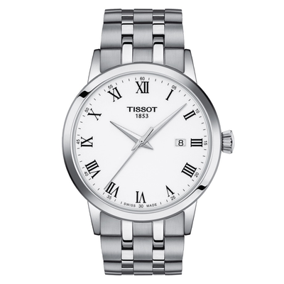 Classic Dream 42mm White/Steel by Tissot - Available at SHOPKURY.COM. Free Shipping on orders over $200. Trusted jewelers since 1965, from San Juan, Puerto Rico.