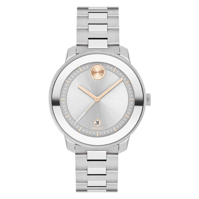 Movado Bold Verso 38mm Steel/Rose Watch 3600747 by Movado - Available at SHOPKURY.COM. Free Shipping on orders over $200. Trusted jewelers since 1965, from San Juan, Puerto Rico.