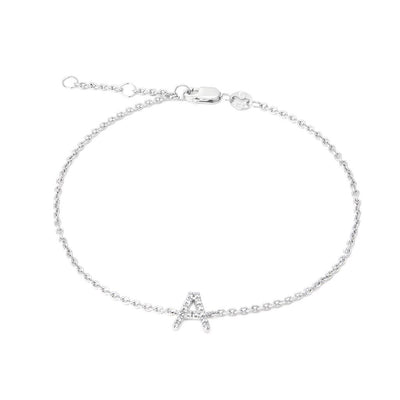 Diamond Initial Silver Bracelet by Kury Sale - Available at SHOPKURY.COM. Free Shipping on orders over $200. Trusted jewelers since 1965, from San Juan, Puerto Rico.