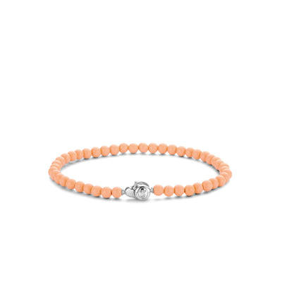 Radiant Pink Coral Bead Bracelet by Ti Sento - Available at SHOPKURY.COM. Free Shipping on orders over $200. Trusted jewelers since 1965, from San Juan, Puerto Rico.